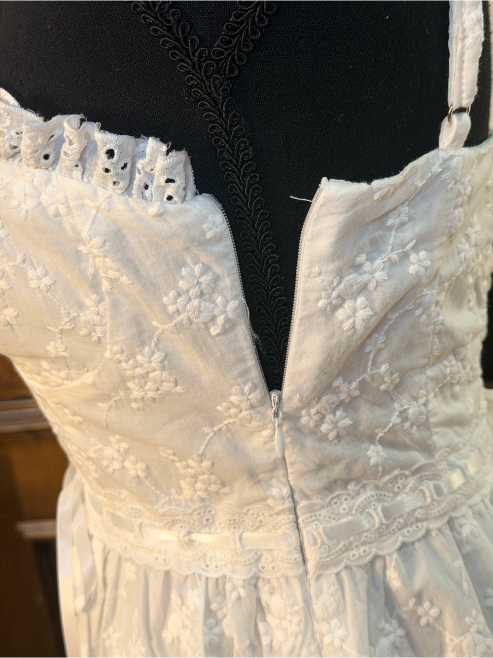 NWT SIZE S Altar'd State White Eyelet Lace Babydoll Chemise - Picture 8 of 16